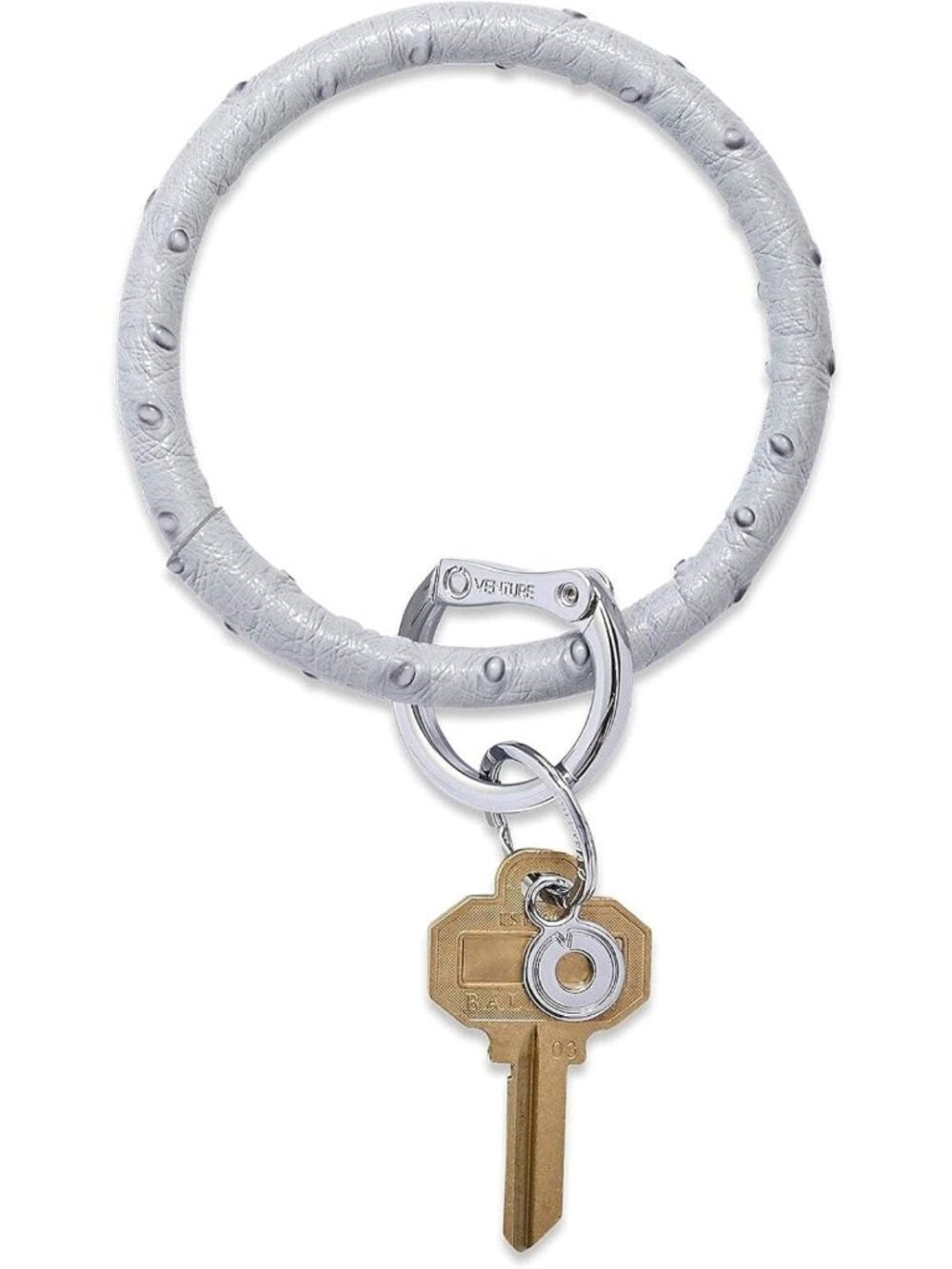 Stylish Leather Key Ring Bracelet for Women - Chic Keychain Accessory